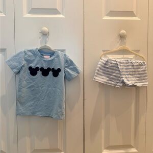 Stitchy Fish Light Blue Mickey SET 24mo